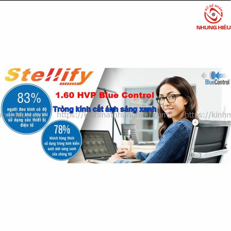 Mắt kính Hoya Stellify Blue Control 1.60